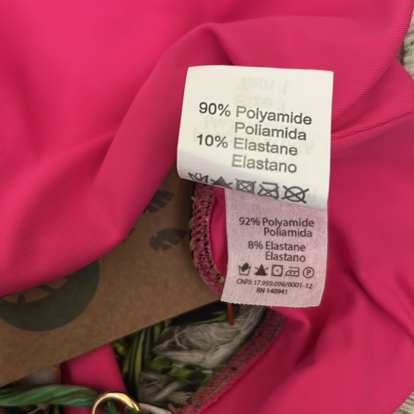 NWT DonaJo Savanna Floral Hawaiian Cropped Top & Bikini Bottom Set size 1 US S - Picture 3 of 11